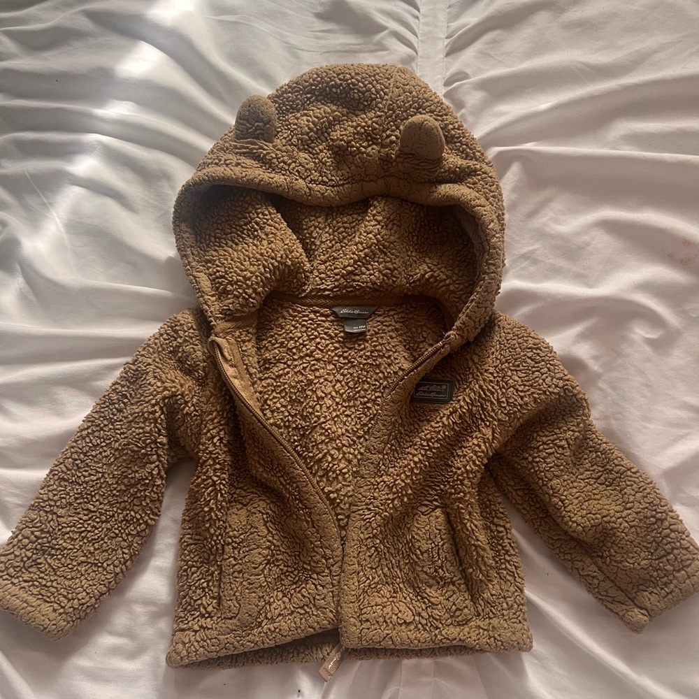 Eddie Bauer Brown Sherpa Kids Jacket